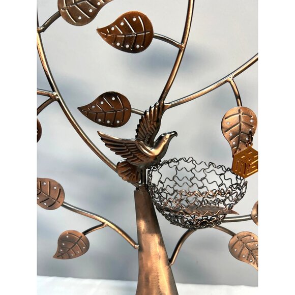 Metal Tree Sculpture With Bird & Nest Or Jewelry Tree - Picture 3 of 7